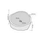 Tvättställ för bänkskiva i naturlig flodsten Agra Viadurini