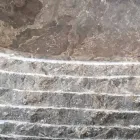 Ivy grå sten bänkskål handfat, unikt stycke Viadurini