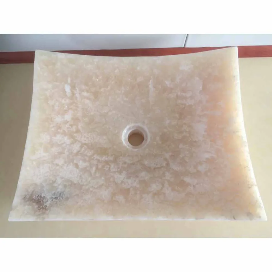 Onyx natursten tvättställ Kärlek, unikt stycke Viadurini