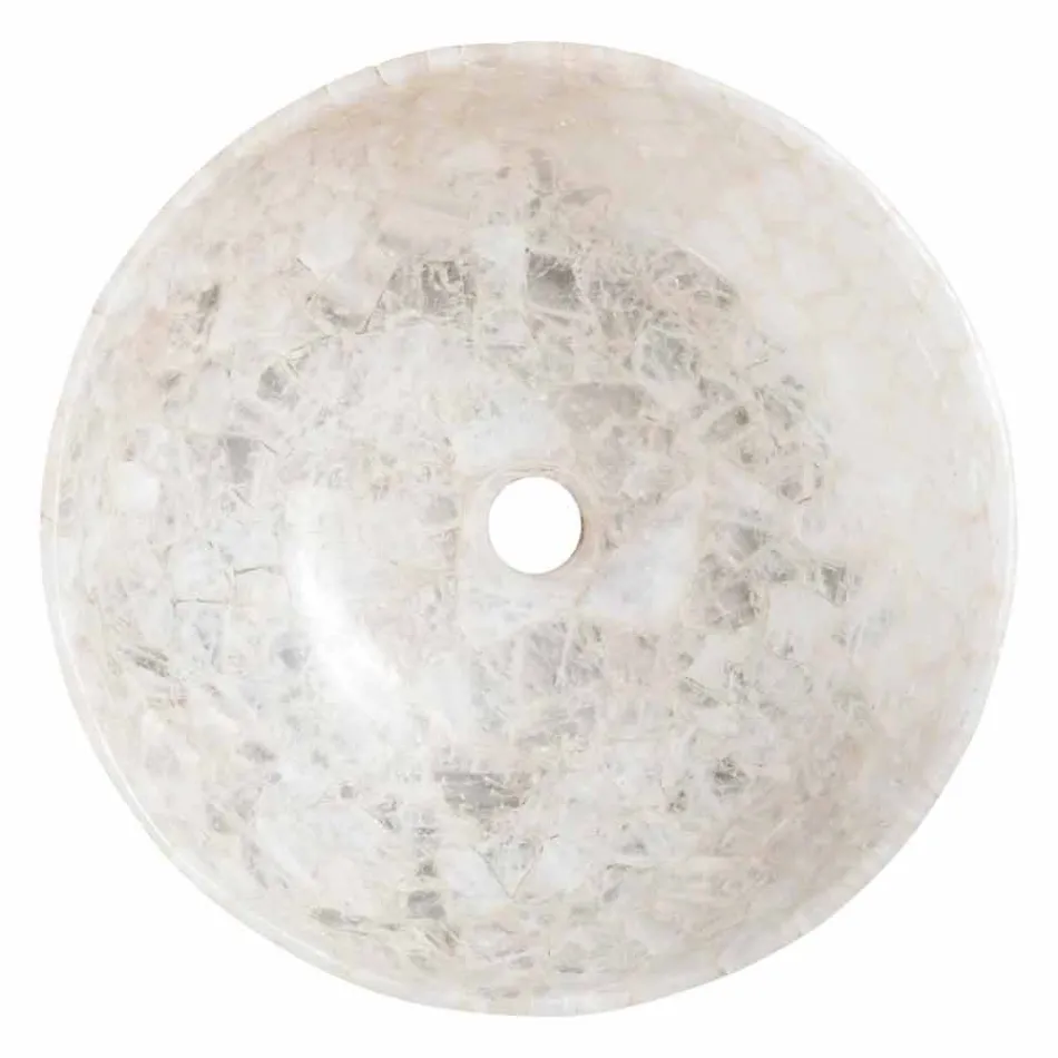 Handfat i Tala kristall kvarts, enda stycke handgjorda Viadurini