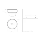 Bänkskiva tvättställ i Raku Clay Platinum Finish Made in Italy - Ribano Viadurini