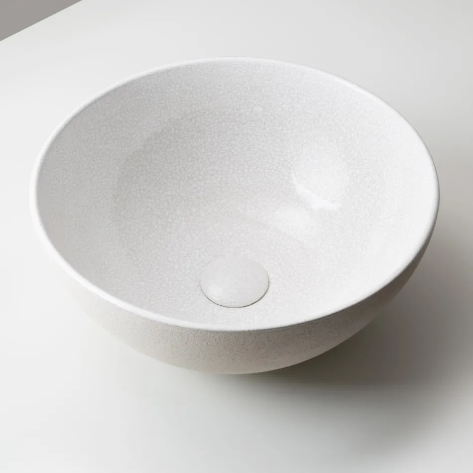 Handdrejad Raku-bänkdiskho tillverkad i Italien - Magma Viadurini