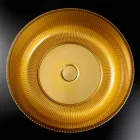 Bänkdiskho i hartsbelagt och målat venetianskt glas - Excelsior Viadurini