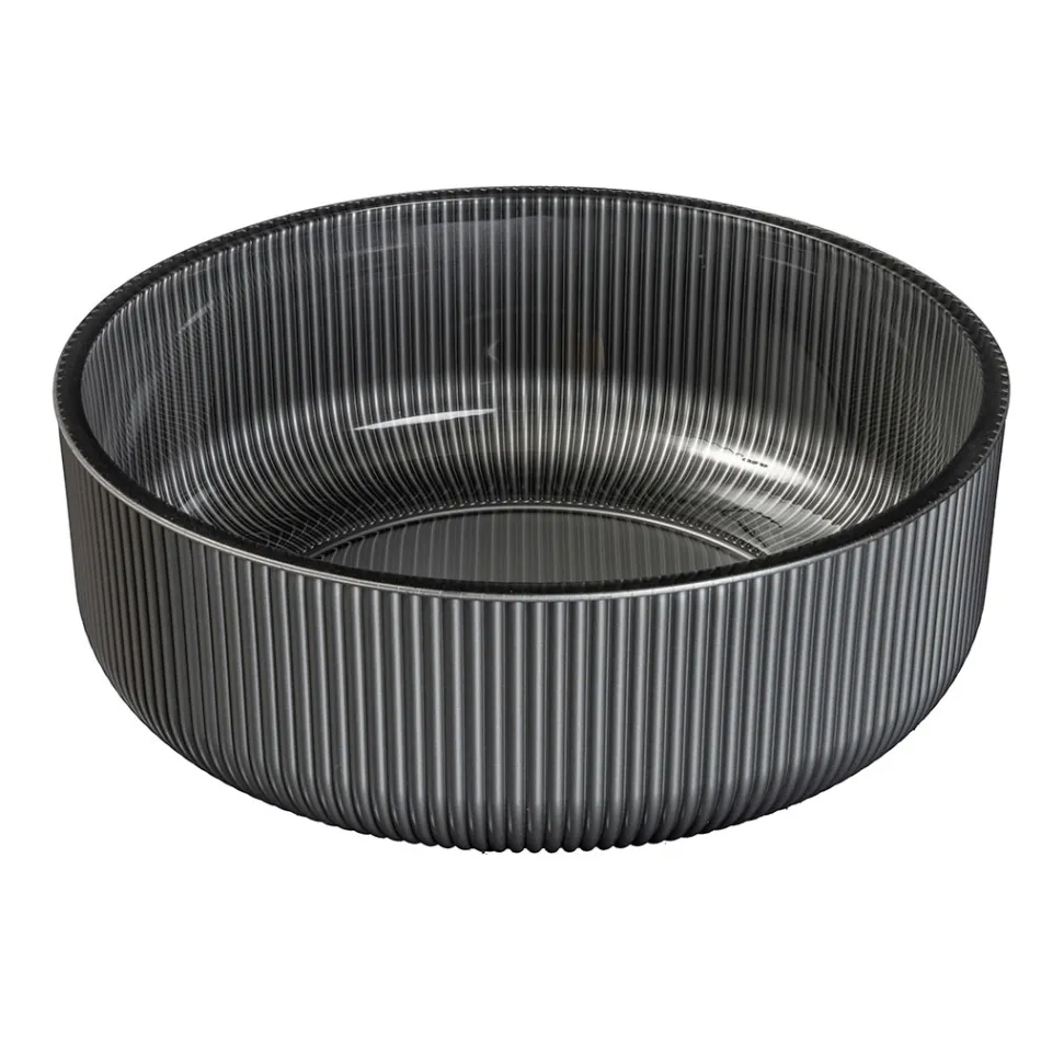 Bänkdiskho i hartsbelagt och målat venetianskt glas - Excelsior Viadurini