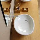 Design lutad keramisk handfat tillverkad i Italien Glossy Viadurini