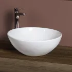 Oval keramisk diskho med modern design - Papavero Viadurini