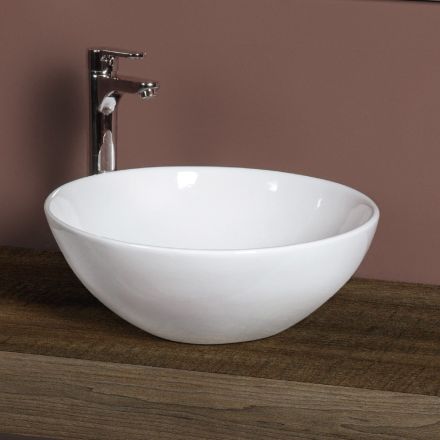 Oval keramisk diskho med modern design - Papavero Viadurini