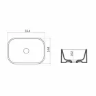 L35 cm Tillverkad i Italien Keramisk bänkskål Tvättställ Leivi Viadurini