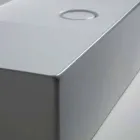 Handfat modern stöd i vitt eller färgade keramiska Sun 85x37 cm Viadurini