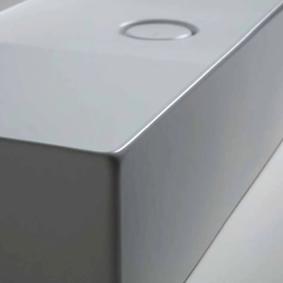 Handfat modern stöd i vitt eller färgade keramiska Sun 85x37 cm Viadurini