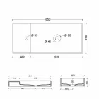 Handfat modern stöd i vitt eller färgade keramiska Sun 85x37 cm Viadurini