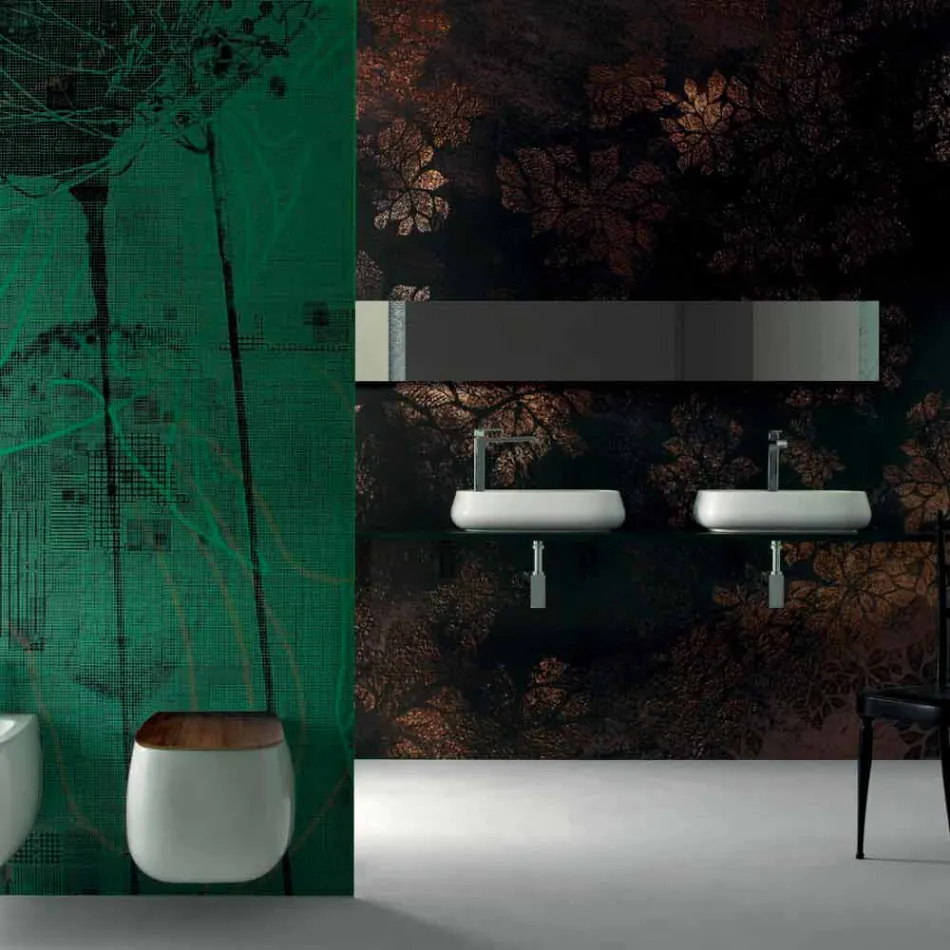 Modernt keramiskt tvättställ L 60cm tillverkat i Italien, Gaiola Viadurini