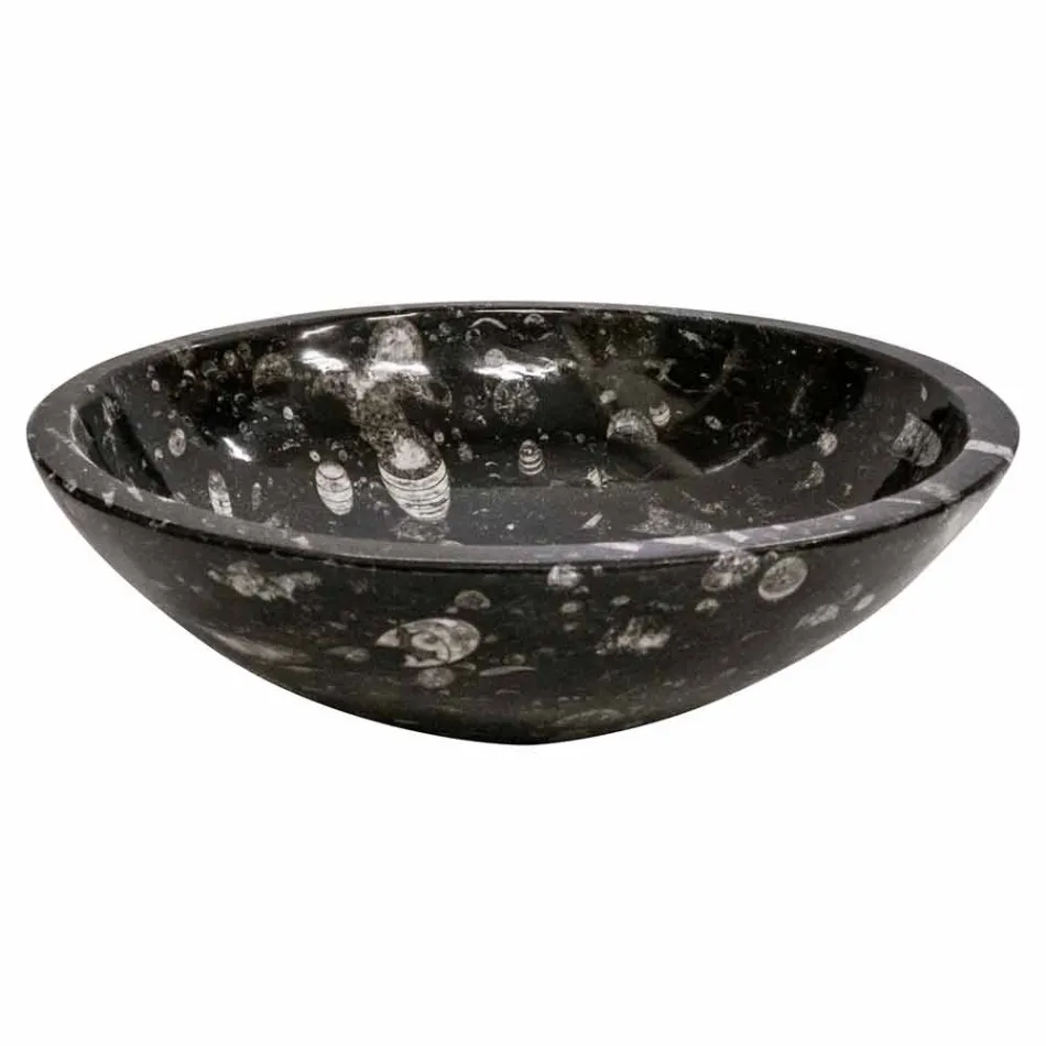 Modern marmor bänkskål med fossil - Mesagne Viadurini