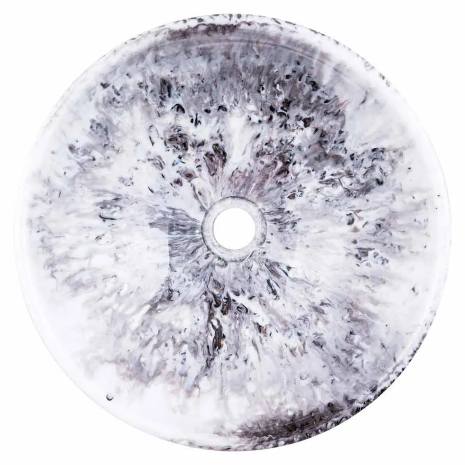 Moderna brunt och svart harts bänkskål - Dogliola Viadurini