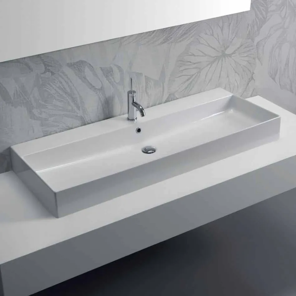 Design bänkskiva eller väggtvätt i färgad keramisk Leivi Viadurini