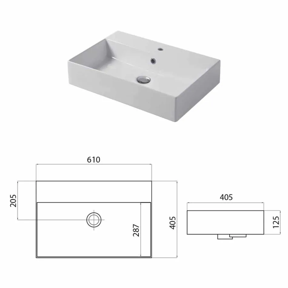 Design bänkskiva eller väggtvätt i färgad keramisk Leivi Viadurini