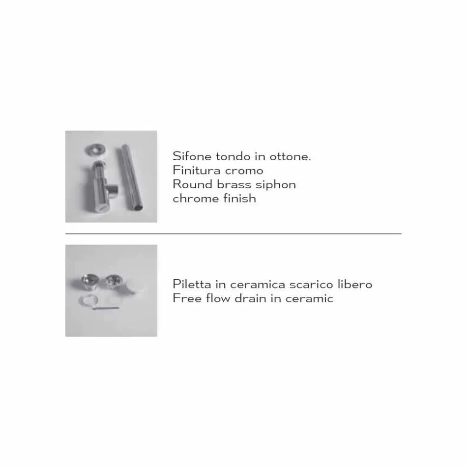 Rektangulär keramisk bänkskål Tillverkad i Italien - Act Viadurini