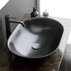 Oval bänkskiva i matt keramik tillverkad i Italien - Nelly Viadurini