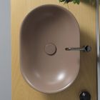 Oval bänkskiva i matt keramik tillverkad i Italien - Nelly Viadurini