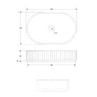 Ovalt tvättställ till badrummet i vit marmor - Cunzite Viadurini