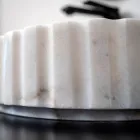 Ovalt tvättställ till badrummet i vit marmor - Cunzite Viadurini