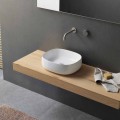 Tvättställ för bänkskiva i vit keramisk modern oval design - Tune3