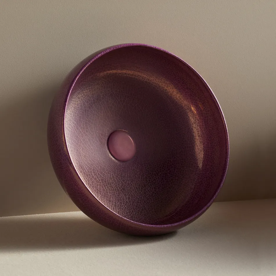 Bänkskiva Badrumstvättställ Tillverkat av Fire Clay Tillverkat i Italien - Tallone Viadurini