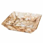 Bänk designen square stöd Akira, konstharts Viadurini