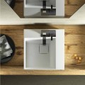 Modern design kvadratisk diskbänk tillverkad 100% i Italien, Lavis