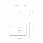 Kvadratisk modernt bänkskål i Italien, Lavis Viadurini