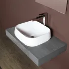 Modern design vit fyrkantig keramisk bänkskiva - Papavero Viadurini