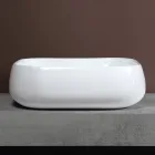 Modern design vit fyrkantig keramisk bänkskiva - Papavero Viadurini
