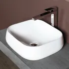 Modern design vit fyrkantig keramisk bänkskiva - Papavero Viadurini