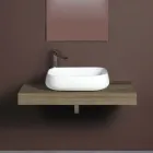 Rektangulärt keramiskt handfat med modern design - Papavero Viadurini