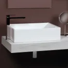 Rektangulärt keramiskt handfat med modern design - Papavero Viadurini