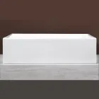 Rektangulärt keramiskt handfat med modern design - Papavero Viadurini