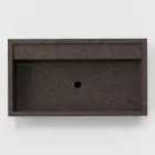 Rektangulärt tvättställ i porslinsstengods tillverkat i Italien - Cervia Viadurini