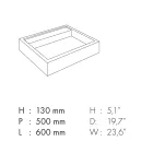 Rektangulärt tvättställ i porslinsstengods tillverkat i Italien - Cervia Viadurini