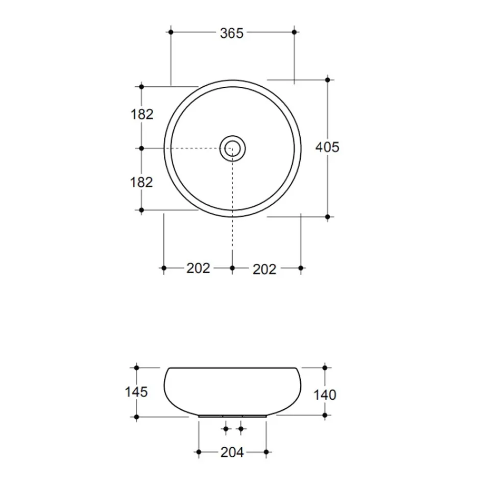 Runt tvättställ i färgad keramik Made in Italy - Skål Viadurini