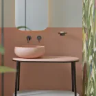 Runt tvättställ i färgad keramik Made in Italy - Skål Viadurini