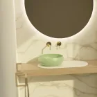 Runt tvättställ i färgad keramik Made in Italy - Skål Viadurini