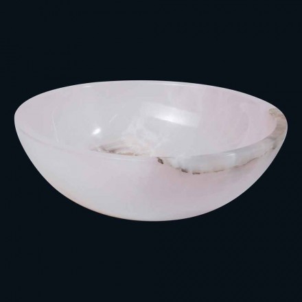 Round handfat rosa onyx Atreus, en bit Viadurini