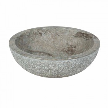 Handfat Support rund sten Natural Grey Utanför Raw Pai