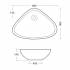 Formad bänkskål i vit keramik tillverkad i Italien - Hamburg Viadurini