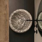 Caiman keramiska runda diskbänken tvättas i Italien Elisa design Viadurini
