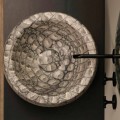 Caiman keramiska runda diskbänken tvättas i Italien Elisa design