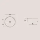 Runt bänkskåp i glänsande keramik tillverkat i Italien - Candito Viadurini