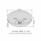 Giava onyx runda tvättställ Viadurini