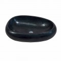 Oval tvättställ med svart marmor Waka