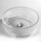 Runt tvättställ i Plissè venetianskt glas Tillverkat i Italien - Zirkon Viadurini